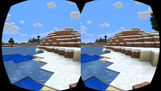 Minecraft with Minecrift Oculus Rift mod
