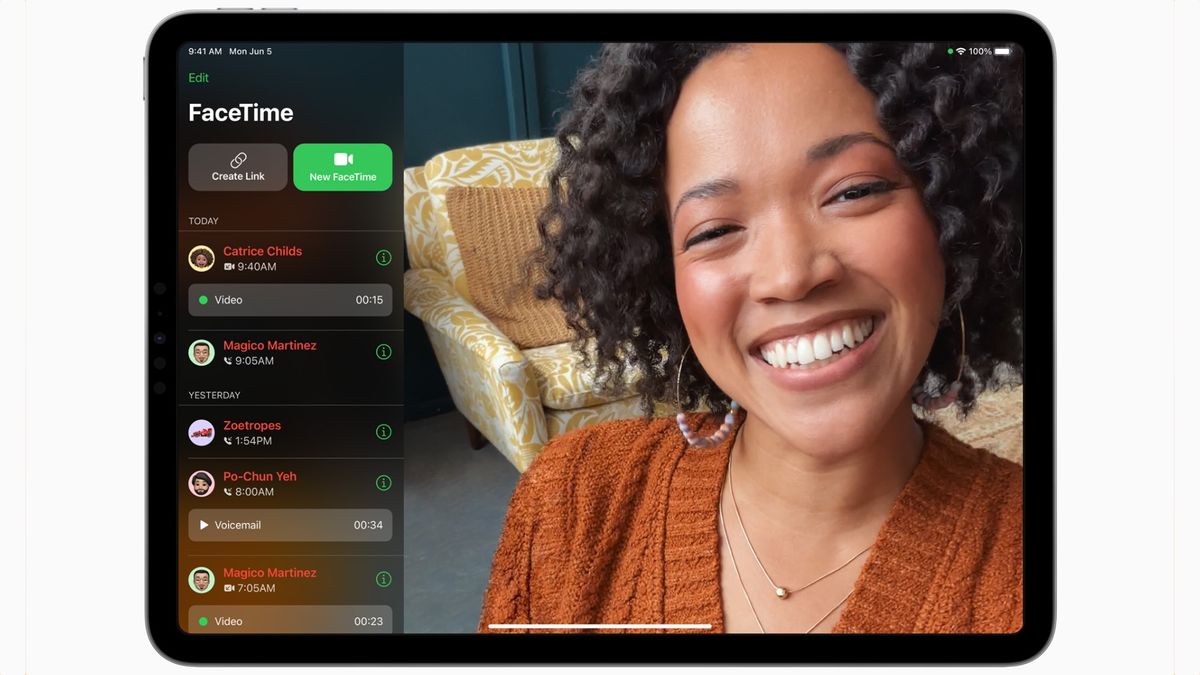 FaceTime on iPad