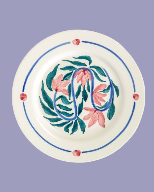 Flowers Water Lilies Dinner Plate