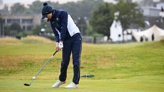 Photo of Esther Henseleit hitting her fairway wood