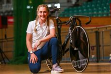 Laura Kenny at the Team GB track cycling presentation for Tokyo 2020