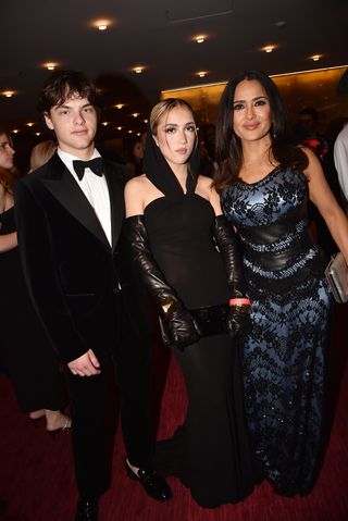Salma Hayek with her stepson, Augie and daughter, Valentina
