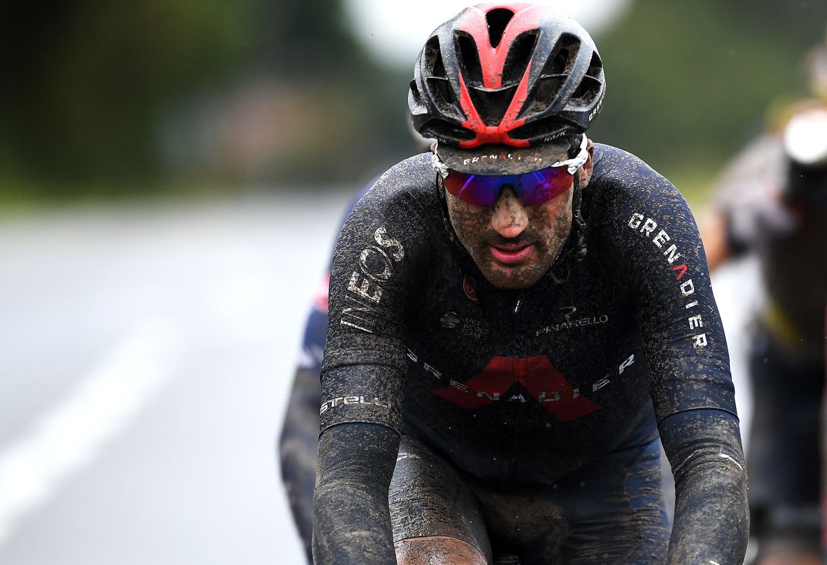 Gianni Moscon during the 2021 Paris-Roubaix