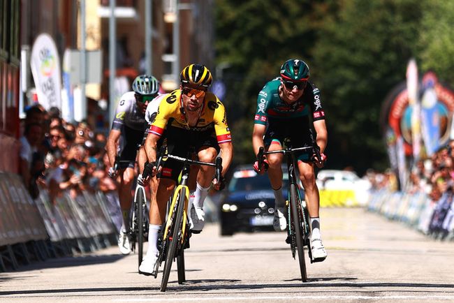 Il grande favorito Roglic vince la prima delle due tappe di montagna della Vuelta a Burgos (Getty Images) 