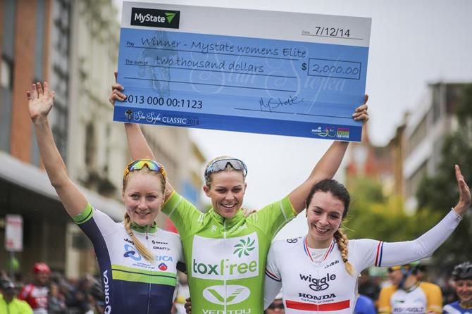 The Women's podium