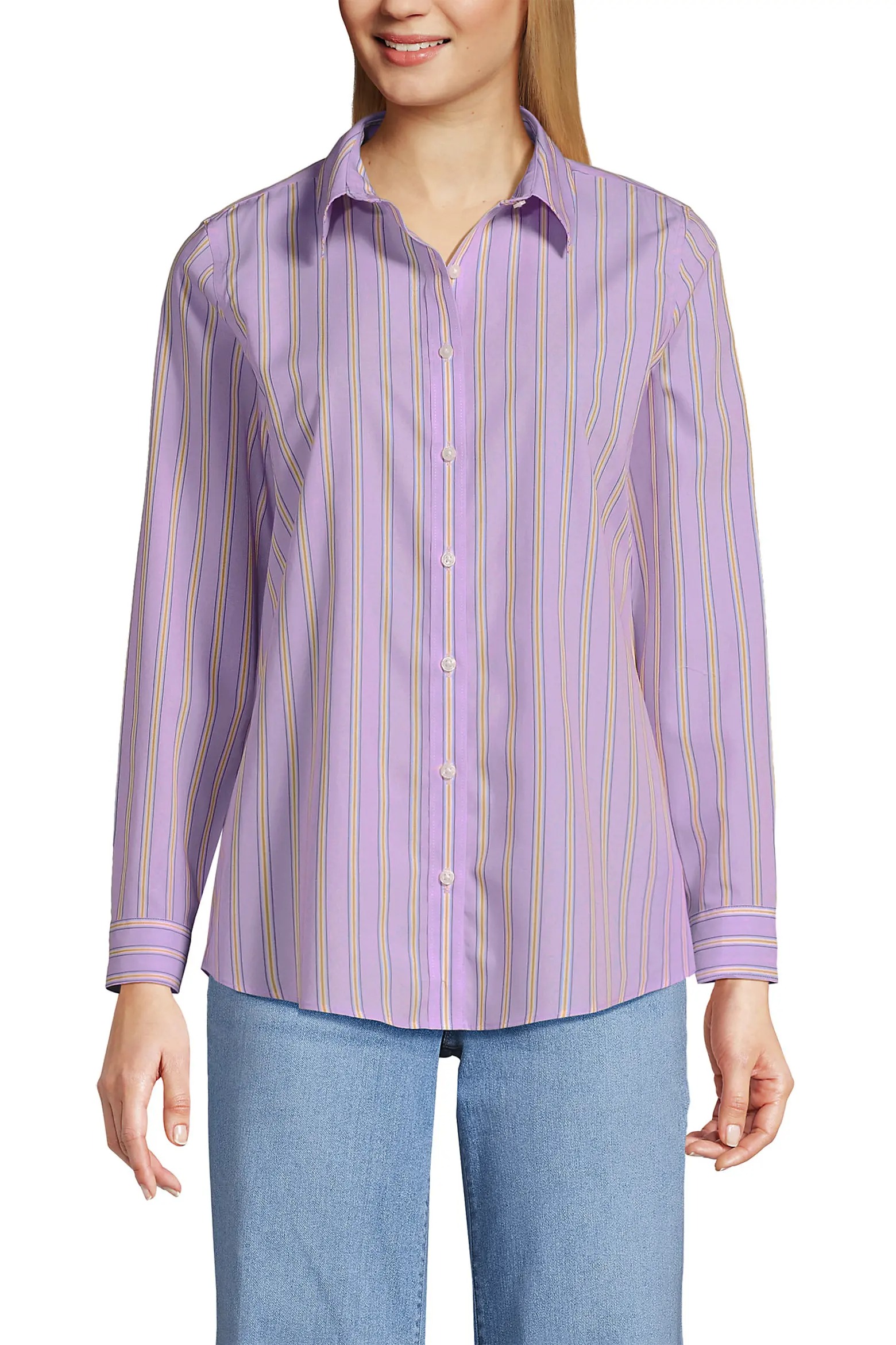 Lands' End, No Iron Supima Cotton Long Sleeve Shirt