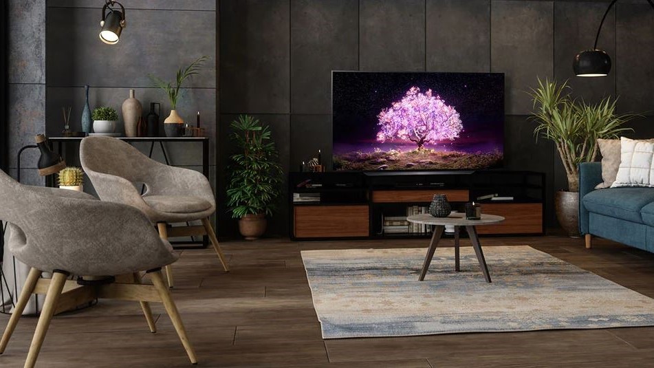 In the LG OLED C1 Series TV Salon