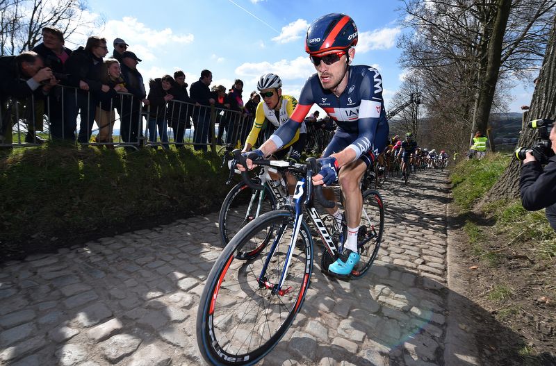 Dries Devenyns (IAM Cycling) was in the front group but fell away in the finale