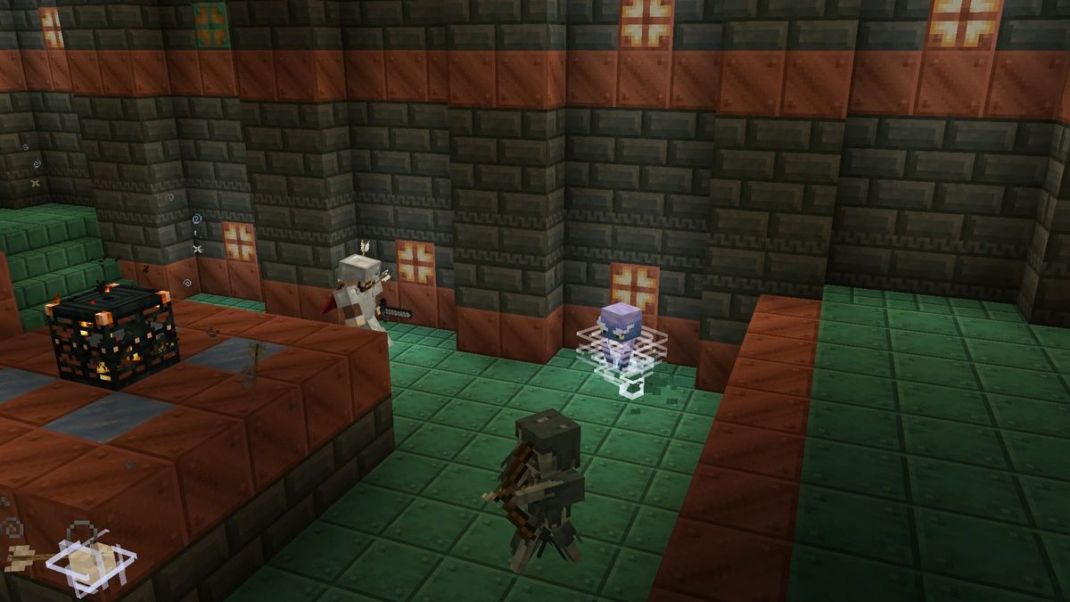 Image of Minecraft 1.21's The Breeze mob in Trial Chambers.