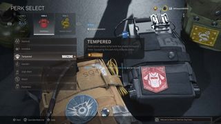 call of duty warzone loadout perk tempered