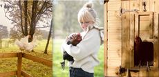 Clodagh McKenna raising chickens in her backyard