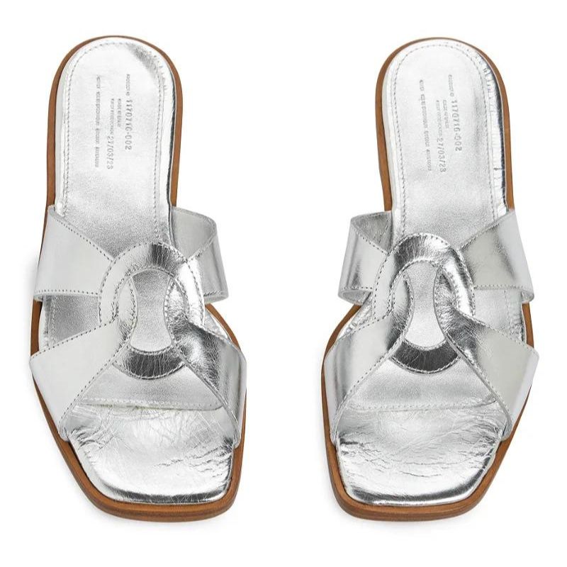 Flat Leather Slip-Ins