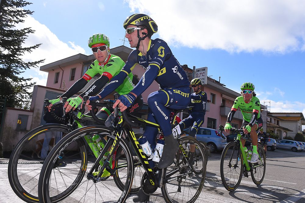 Adam Yates, Simon Clarke and Rigoberto Uran