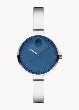 Blue analogue watch