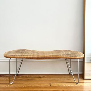 Vintage Ikea rattan peanut stool