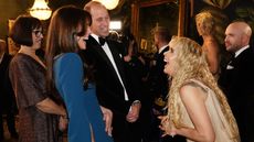 Catherine, Princess of Wales and Prince William, Prince of Wales meet Paloma Faith during the Royal Variety Performance at the Royal Albert Hall on November 30, 2023