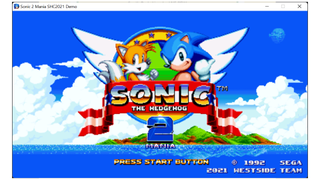 Sonic 2 Mania mod title screen