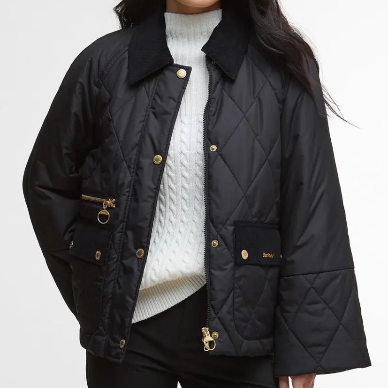 Barbour black quilted jacket