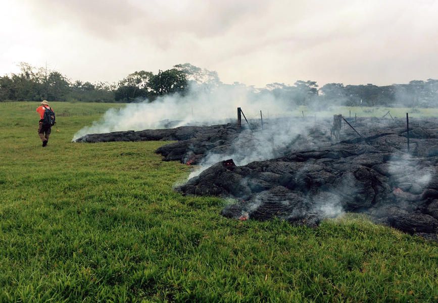 Slow-flowing lava threatens Hawaiian village