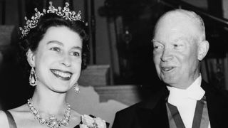 Queen Elizabeth and President Eisenhower pose together