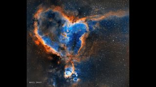 A amateur astrophotographer captured this stunning image of the Heart Nebula from the roof of his house in Cairo, Egypt.