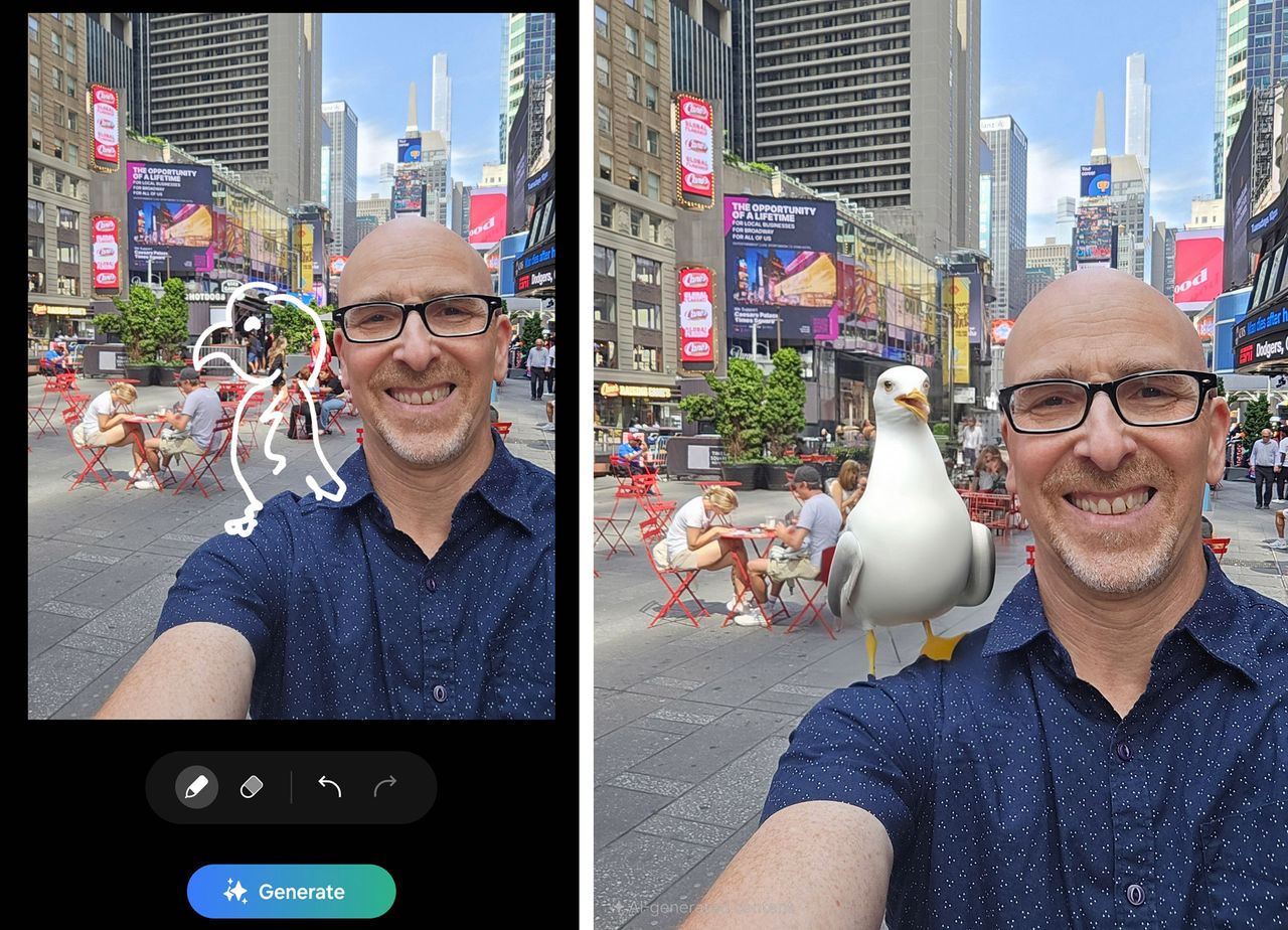 Galaxy AI Sketch to Image on Photos