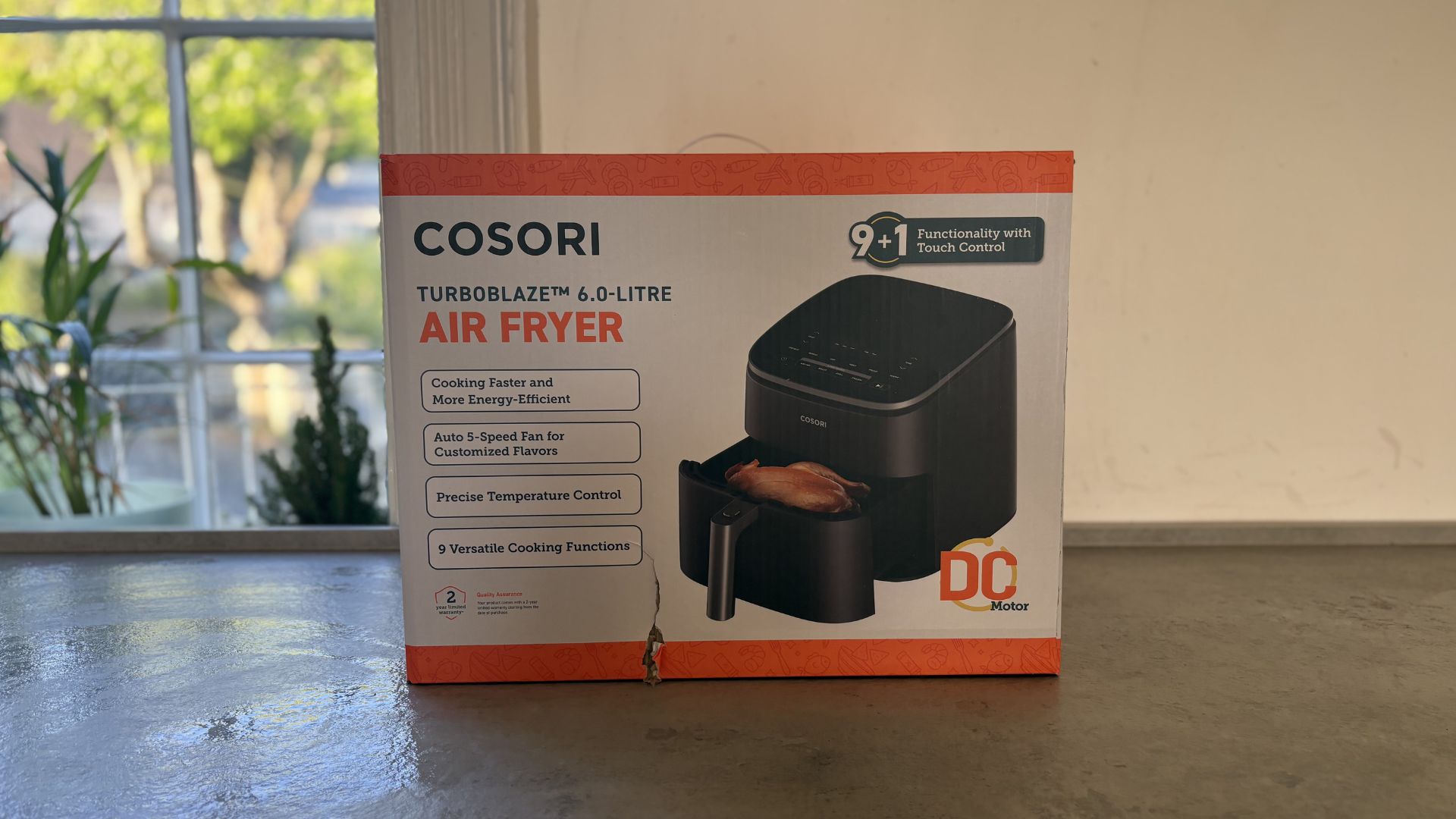The Cosori TurboBlaze 6L Air Fryer box