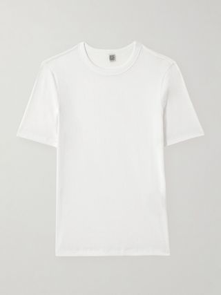 Ribbed Stretch-Cotton Jersey T-Shirt