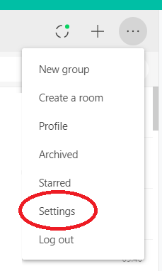 WhatsApp settings in the desktop app