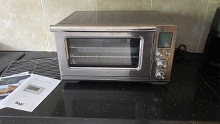 Breville/Sage the Smart Oven air fryer on counter top during testing