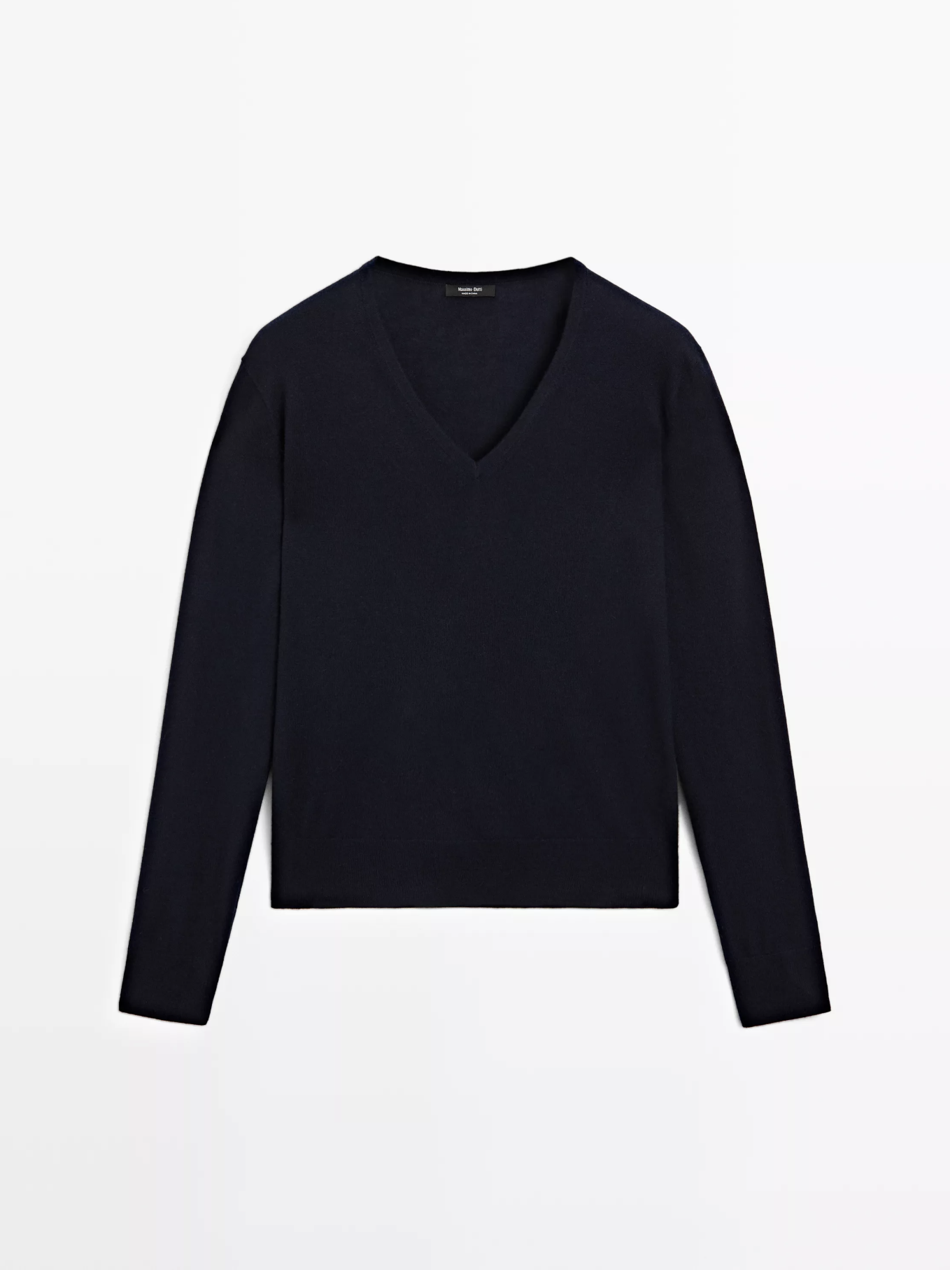 Massimo Dutti, Wool Blend V-Neck Knit Sweater