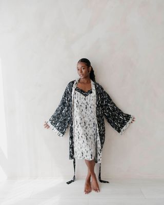 LJ Signature, Black Monochrome Kimono