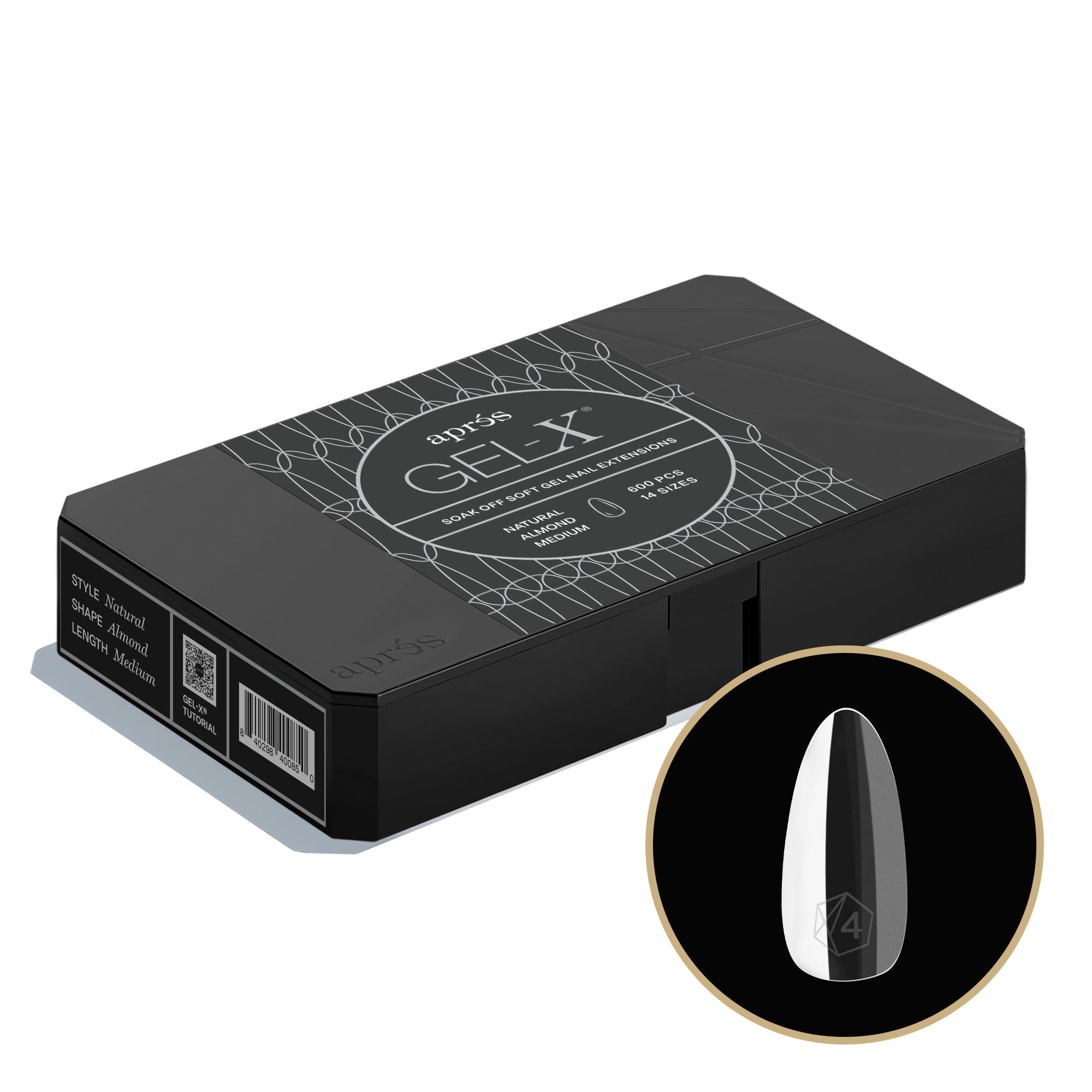 Gel-X&amp;reg; Natural Almond Medium Box of Tips - Pro (600pcs)