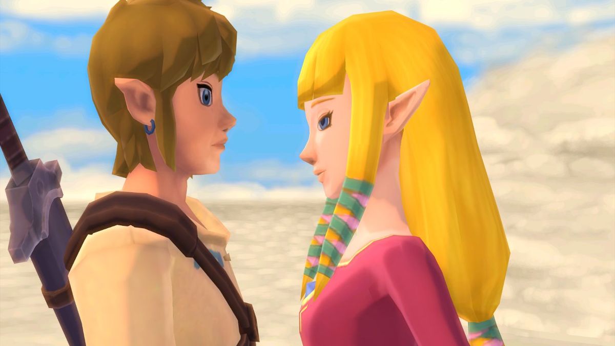 Zelda and link first kiss twilight princess on Make a GIF