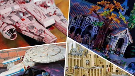 Three images of three Lego sets 