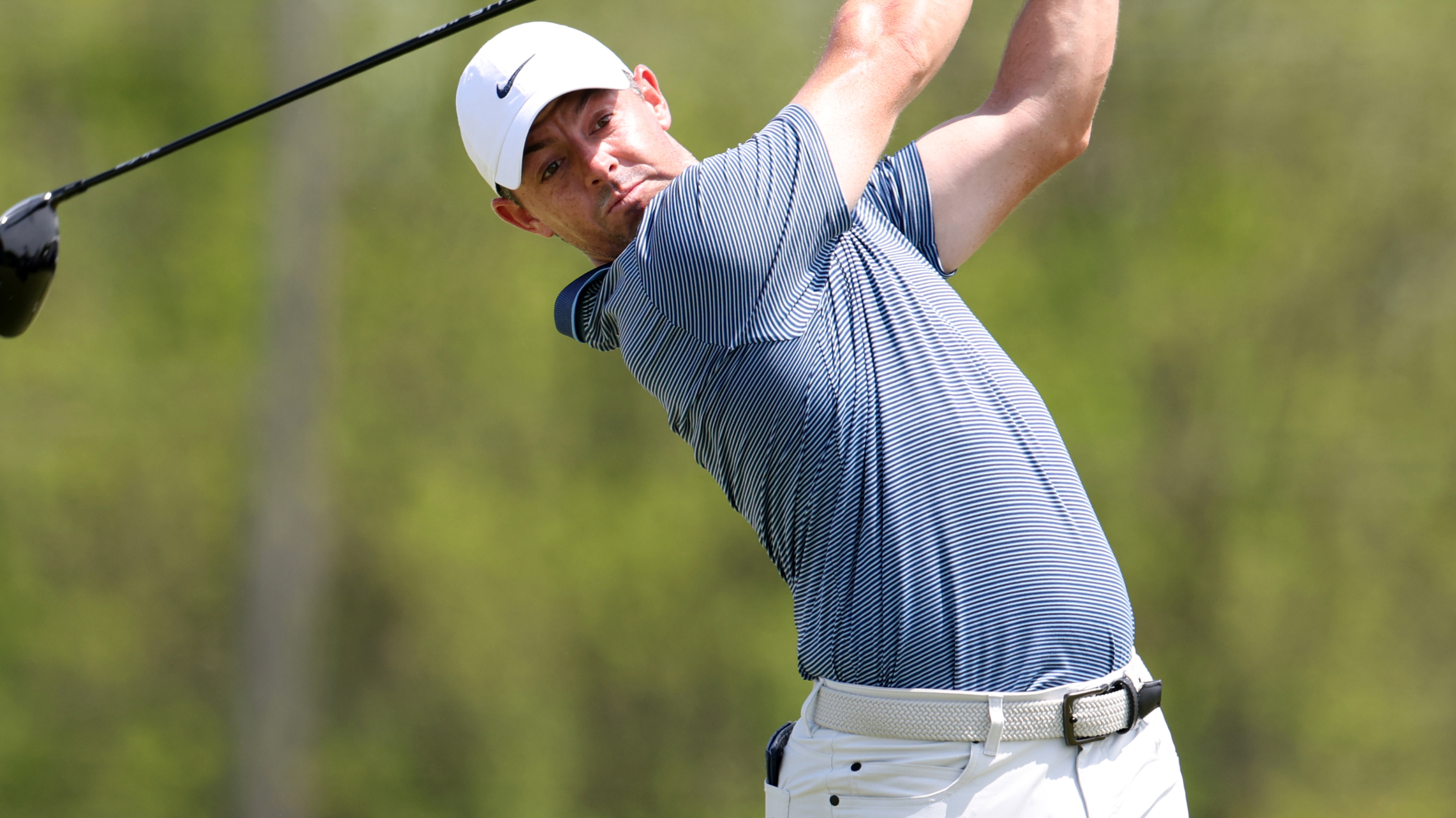 Rory McIlroy takes a shot at the Truist Championship
