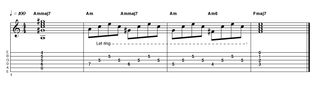 EXAMPLE 16: zeppelin-style minor/major 7 chord
