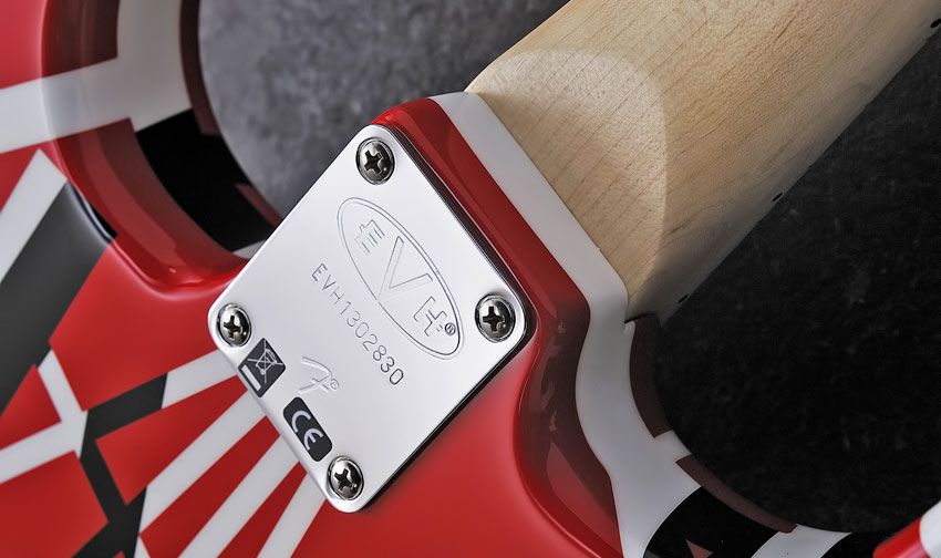 A standard Strat-like neck joint - all you need is a screwdriver and a couple of Allen keys and you can have it in pieces in seconds. DIY heaven