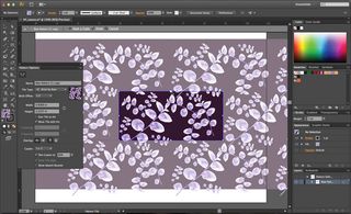 Illustrator CS6 showing the Pattern Making tool