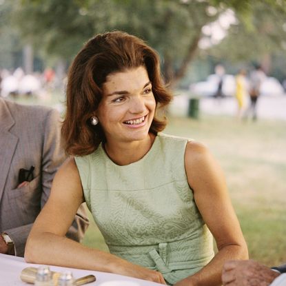 circa 1960s former first lady jacqueline kennedy enjoys herself at a picnic circa the 1960s photo by michael ochs archivesgetty images
