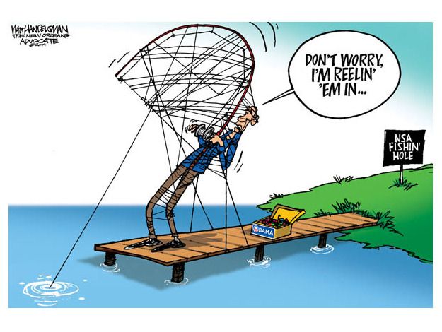 Obama cartoon NSA policy