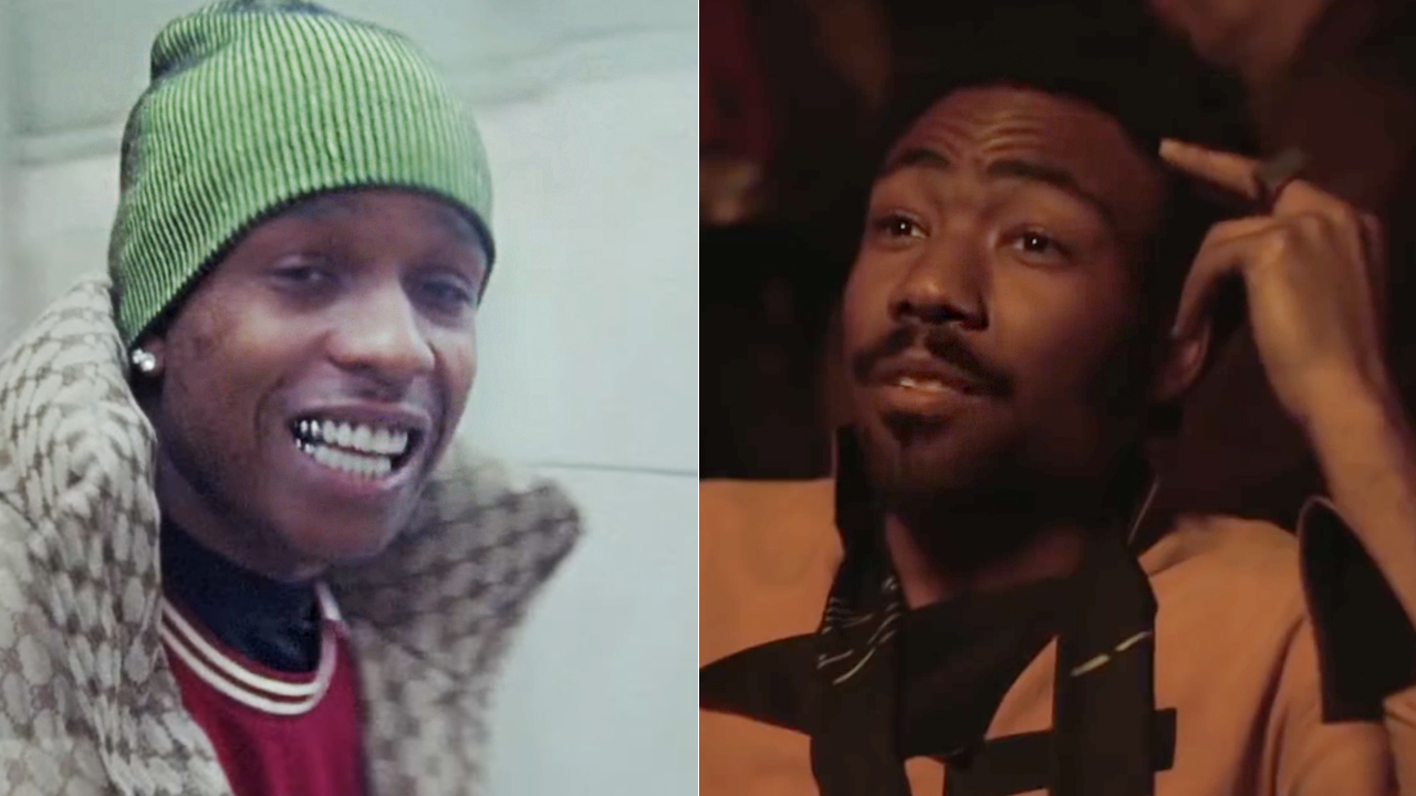 ASAP Rocky performing in the &quot;Taylor Swift&quot; music video, Donald Glover as Lando Calrissian in Star Wars: A Solo Story