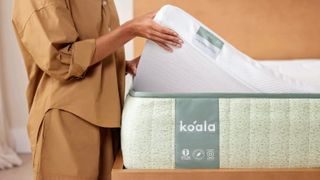 Koala mattress promo pic showing topping layer