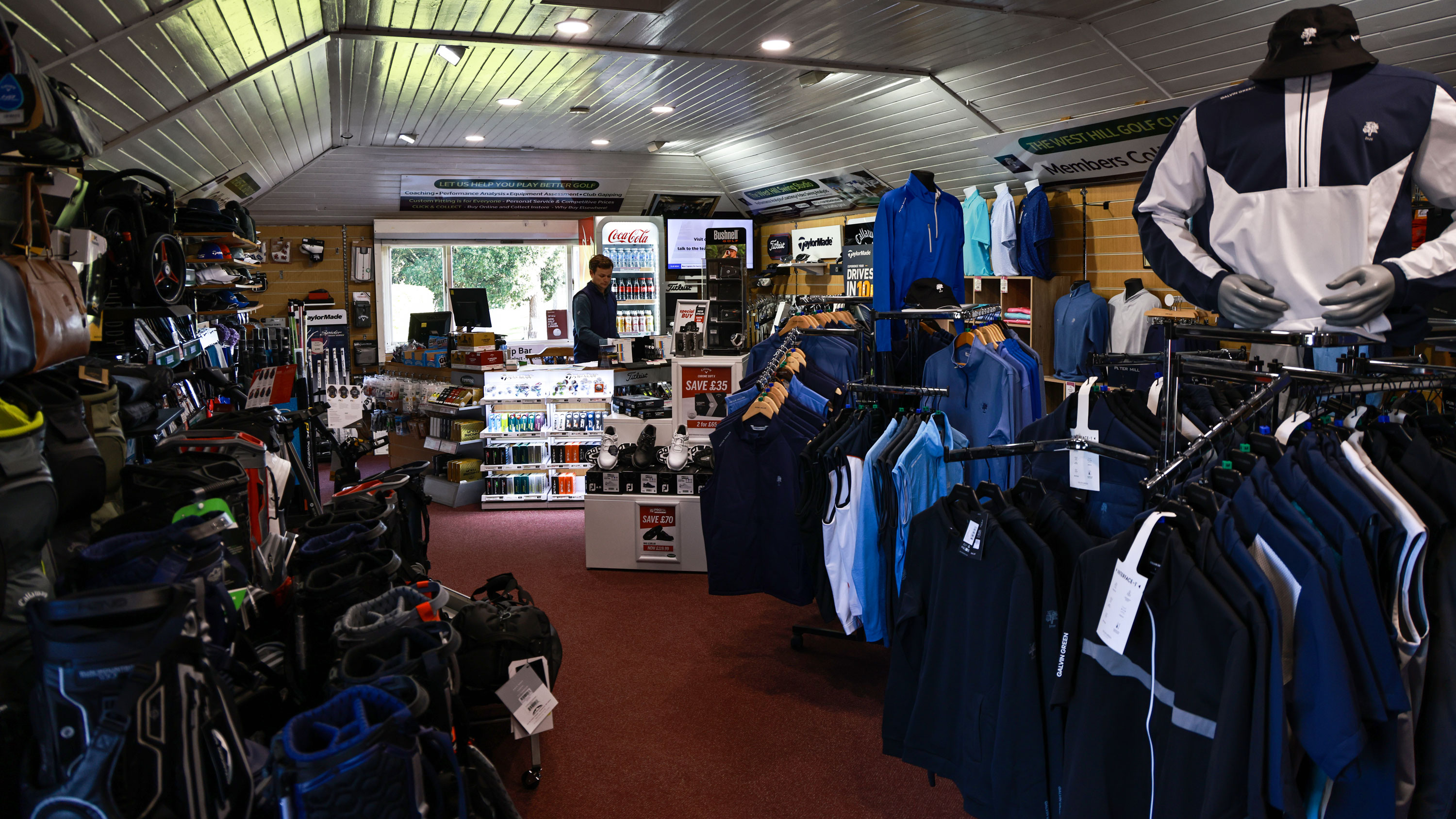A general view of a golf pro shop