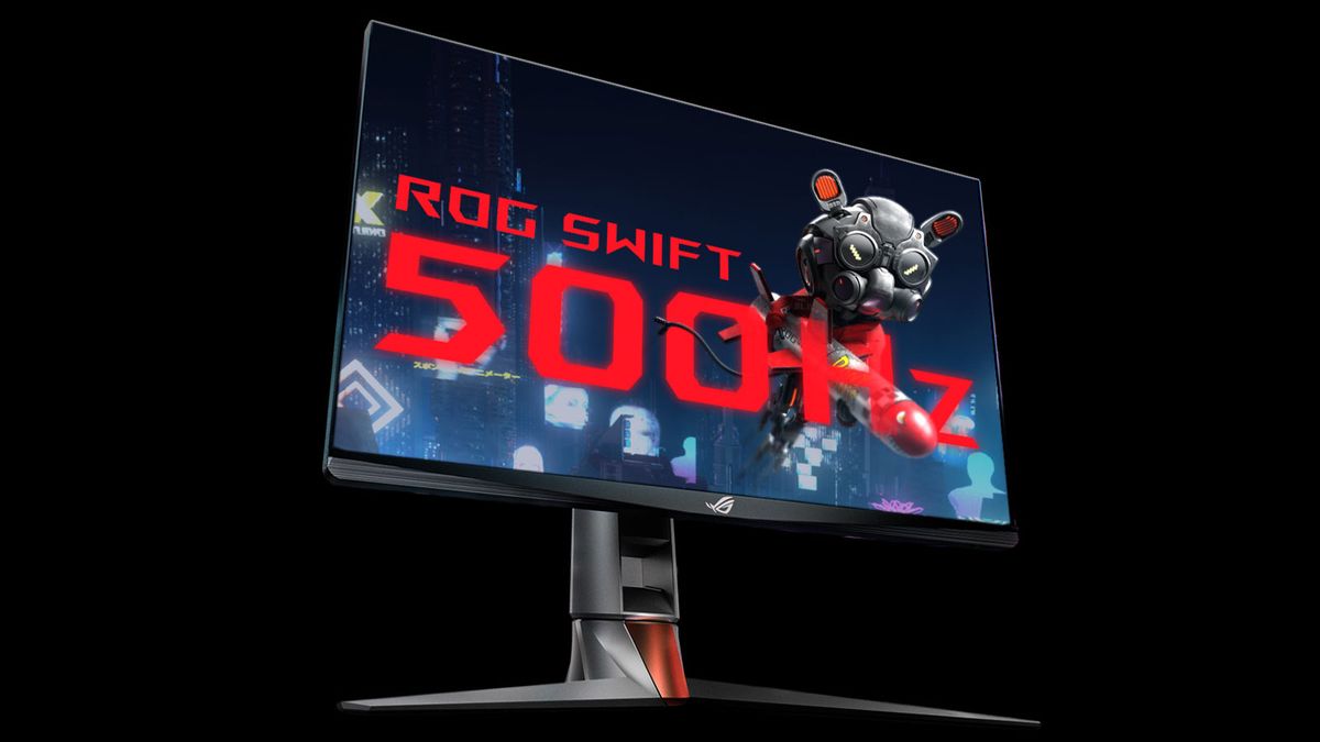 El monitor Asus ROG Swift 500 Hz G-Sync presentado en el evento Nvidia Computex
