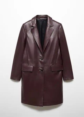 Mango leather coat