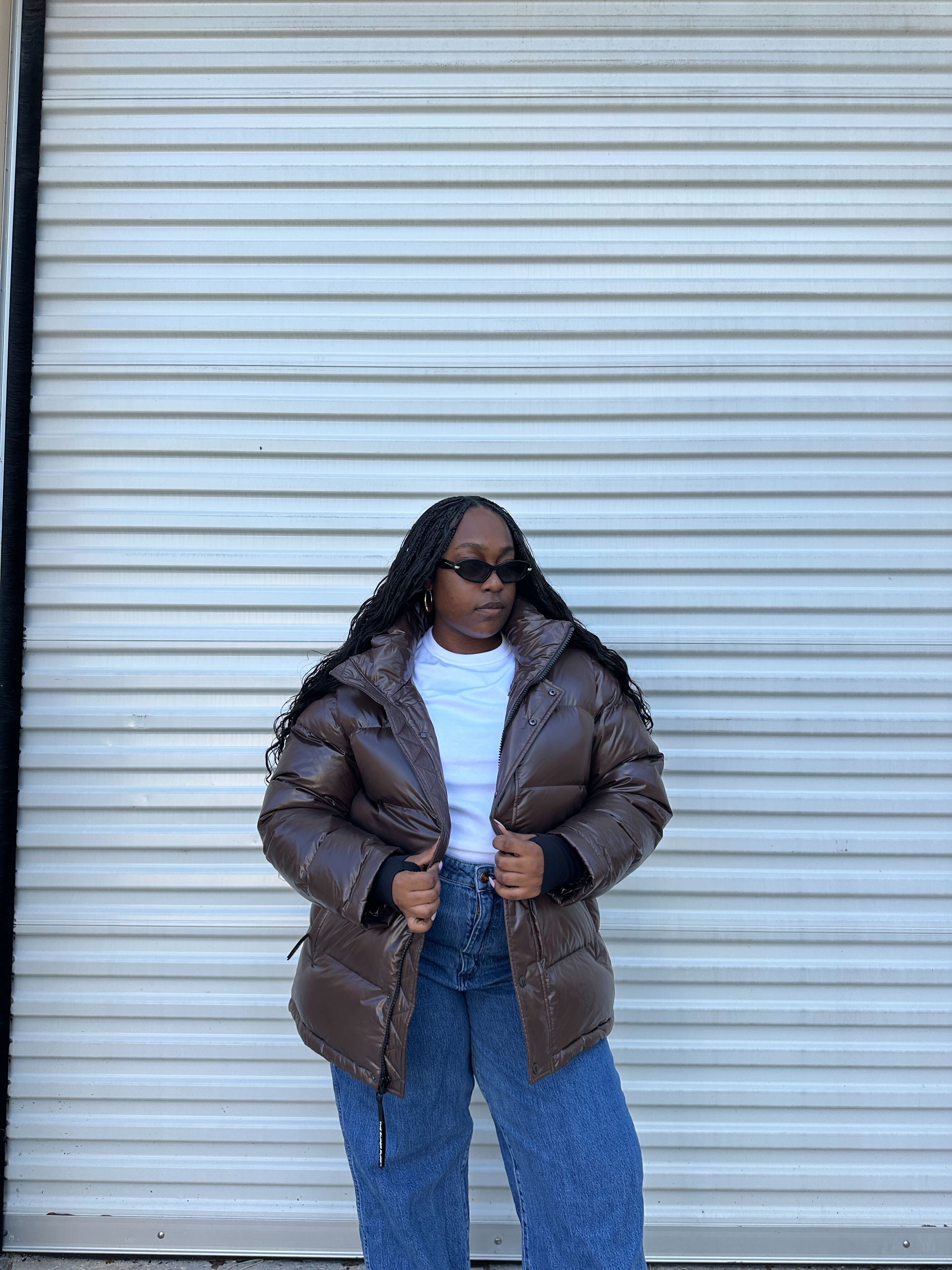 Who What Wear editors reviewing the Aritzia Super Puff.