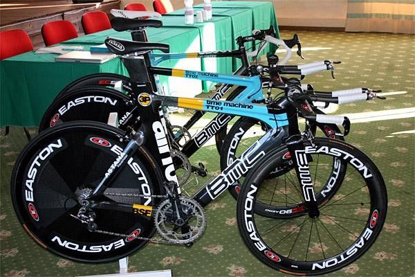 The BMC bikes the team will be riding.