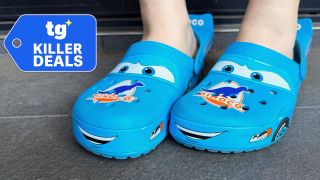 Person wearing cars crocs