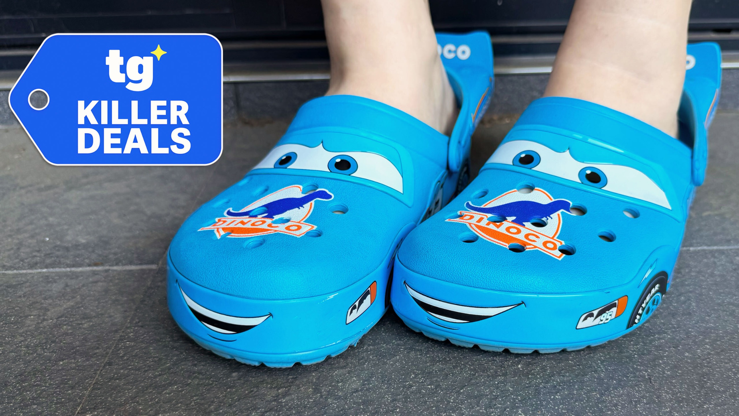 Person wearing cars crocs